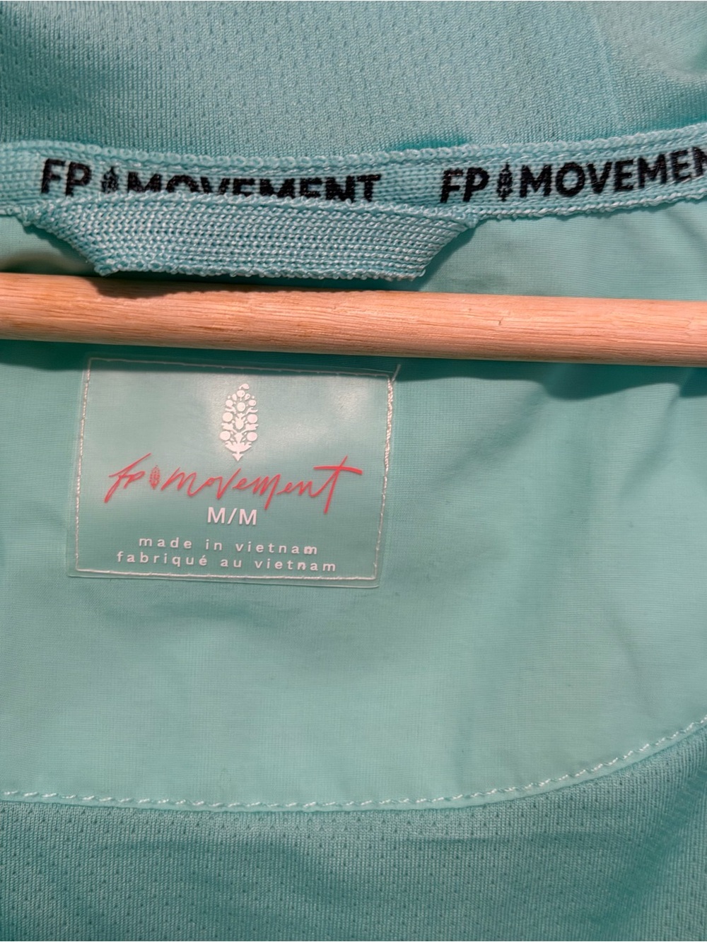 Light Aqua Hooded Windbreaker Jacket - Picture 3 of 4